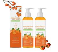 Gel Douche Déodorant au Kaki et Thé Vert, Contrôle des Odeurs Corporelles Fortes, Nettoyant Hydratant et Antibactérien pour Pieds et Corps Hommes et Femmes, Parfum Frais et Longue Durée (2)