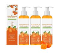 Gel douche déodorant doux au kaki pour femmes et hommes, 120 ml. Infusé d'huile de coco, ce gel douche hydratant naturel élimine les odeurs tenaces et nettoie et nourrit en profondeur. (3 PCS)