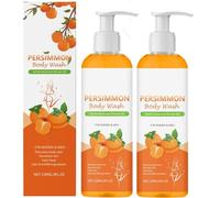 Gel douche déodorant kaki pour homme et femme, gel douche kaki, format voyage 120 ml, gel douche pour femme avec huile de noix de coco et feuille de menthe, élimine les odeurs, nourrit la peau