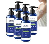 Gel Douche Et Gel Douche Apaisant à L'Huile D'Arbre à Thé, éMollient Hydratant, Nettoyant Pour Le Corps à L'Huile D'Arbre à Thé, Nettoie En Douceur, Apaise Et Purifie Une Peau RafraîChie (6 PCS)