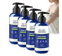 Gel Douche Et Gel Douche Apaisant à L'Huile D'Arbre à Thé, éMollient Hydratant, Nettoyant Pour Le Corps à L'Huile D'Arbre à Thé, Nettoie En Douceur, Apaise Et Purifie Une Peau RafraîChie (4 PCS)