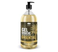 Gel Douche Homme 1L Oriental Les Petits Bains de rovence - Format Familial | Surgras Sans Savon | Visage Corps Cheveux | Made in France Provence | Testé Dermatologiquement