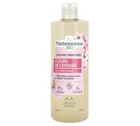 Gel douche hydratant bio pour un moment de douceur quotidien - NATESSANCE fleurs de cerisier format 500mL - Lot de 3