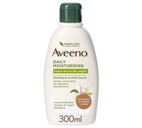 Aveeno Salle de bain douche au yaourt, gel douche, Daily Moisturising au parfum de vanille et avoine, sans savon, pour peaux normales à sèches, même peaux sensibles, 300 ml