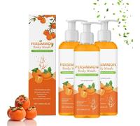 Gel douche kaki, gel douche persimmon, rafraîchissant, désodorisant efficace, parfum longue durée - Convient pour les hommes et les femmes, hydratant, démaquillant doux pour tous les types de peau (3)