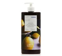 KORRES Basic Lemon Gel douche revitalisant de taille XXL, avec un délicieux parfum de basilic frais et d'accord d'agrumes pétillant, Jumbo Size, végétalien, 1 l