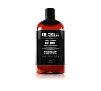 Gel douche nettoyant pour le corps pour hommes Brickell, gel douche nettoyant en profondeur naturel et biologique avec aloès, glycérine et huile de jojoba (Tropical Teakwood, 473 ml)