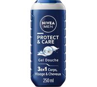 Gel Douche Protect & Care (1x 250 Ml) ¿ Soin Lavant Enrichi En Aloe Vera Naturel ¿ Gel Douche Homme 3 En 1 ¿ Soin Nettoyant Corps Visage Et Cheveux À La Formule Hydratante