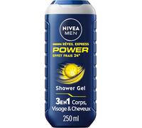 Gel Douche Réveil Express Power (1 X 250 Ml) ¿ Soin Lavant Vivifiant Enrichi En Infusion D'agrumes ¿ Gel Douche Homme 3 En 1 ¿ Soin Nettoyant Corps Visage & Cheveux Effet Frais 24h