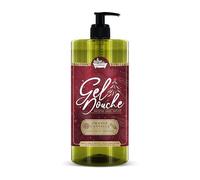 Gel Douche Surgras Orange Cannelle 1L Les Petits Bains de Provence - Édition Limitée Noël, Sans Savon, 96% Ingrédients Naturels, Corps et Cheveux