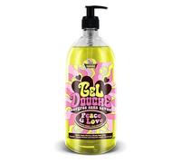 Gel Douche Surgras sans savon Peace and Love - 1L Les Petits Bains de Provence, Senteur Vanille et Fleur d'Oranger, Série Limitée HAPPY, Hydratation, pH Neutre