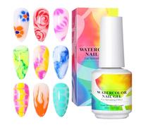 Gel en fleurs, vernis à ongles transparent 15 ml filles aquarelle imprimé