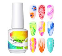 Gel en gel vernis à ongles - de finition en fleur transparente, vernis à ongles UV, Basic | Polon de en fleur transparente, de l'aquarelle en marbre naturel, accessoires de n