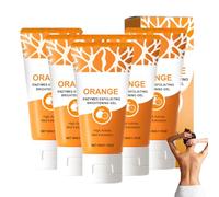 Gel exfoliant à l'orange pour le visage et le corps, exfoliant visage nettoyant en profondeur pour tous types de peau, nettoyant doux pour le et le soins du corps, gel blanchissant à l'orange (5 PCS)