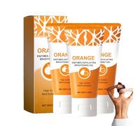 Gel exfoliant à l'orange pour le visage et le corps, exfoliant visage nettoyant en profondeur pour tous types de peau, nettoyant doux pour le et le soins du corps, gel blanchissant à l'orange (3 PCS)