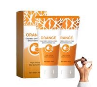 Gel exfoliant à l'orange pour le visage et le corps, exfoliant visage nettoyant en profondeur pour tous types de peau, nettoyant doux pour le et le soins du corps, gel blanchissant à l'orange (2 PCS)