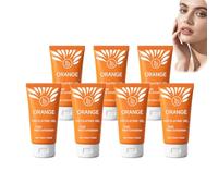 Gel exfoliant à l'orange pour le visage et le corps, gommage hydratant et exfoliant, g/el douche nett/oyant en profondeur, g/el nettoyant hydratant pour la peau, ge/l douche multi-usages (7 PCS)
