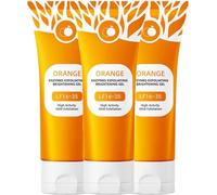Gel exfoliant aux enzymes d'orange, gel exfoliant bio pour le visage et le corps,exfoliants visage,orange enzyme exfoliating gel, exfoliants hydratant nettoyant en profondeur pour le visage (100g, 3)