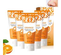 Gel Exfoliant Doux à L'Orange Pour Le Visage Et Le Corps, Gommage Visage à La Vitamine C, Nettoyant En Profondeur Et Hydratant, Convient à Tous Les Types De Peau (5 PCS)