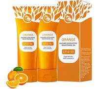 Gel Exfoliant Orange Pour Le Visage, Gel Exfoliant Aux Enzymes Purifiante, Gentle Exfoliating Orange, Gommage Visage Femme, Gel Naturel Au Zeste D'orange, Gelee Eclaircissante Gommage (2PC)