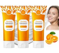 Gel Exfoliant Orange pour Visage,3pcs Orange Exfoliating Brightening Gel,Gels Exfoliant Aux Enzymes D'Oranges,Gels Peeling Bio Visage Et Corps,Gelss Exfoliants Oranges
