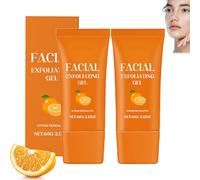 Gel exfoliant visage à la vitamine C, gel peeling éclaircissant doux à l'extrait naturel d'orange, gommage visage hydratant pour une peau lisse, traitement des pores nettoyant en profondeur (2)