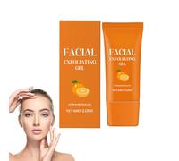 Gel exfoliant visage et corps à la vitamine C bio et aux enzymes d'orange, gommage purifiant doux pour le visage à effet éclaircissant, nettoyant en profondeur hydratant, anti-âge (1 pièce)