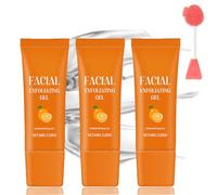 Gel Exfoliant Visage, Gel Exfoliant à L'Orange Pour Le Visage, Gommage Exfoliants Nettoyant En Profondeur Pour La Peau Du Visages (3 Pcs)