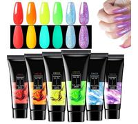 Gel Finition Effet Lumineux Dans Le Noir | Gel de Finition pour Extension d'Ongles Luminescente avec Lampe UV,Fournitures Et Accessoires Pour Manucure, Vernis D'Extension Multifonctionnel Pour Femmes