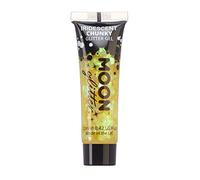 Gel Glitter Irisé pour le visage et le corps par Moon Glitter - 12ml - Jaune - Pailleté pour visage.