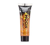 Gel Glitter Irisé pour le visage et le corps par Moon Glitter - 12ml - Orange - Pailleté pour visage.