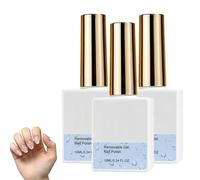Gel gouttes de pluie 3D, gel 3D pour nail art, kit de finition pour nail art « gouttes d'eau », formule douce, transparent effet de rosée pour salon, à la maison (3pcs)