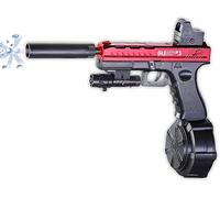 Gel Gun Blaster, Pistolet a Bille Automatique avec 30000 Munitions, Pistolet Jouet Électrique Activités de Plein Air Jeu d'équipe de Tir pour 12+ Adultes Adolescents (Rouge)