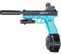 Gel Gun Blaster, Pistolet a Bille Automatique avec 30000 Munitions, Pistolet Jouet Électrique Activités de Plein Air Jeu d'équipe de Tir pour 12+ Adultes Adolescents (Azur)