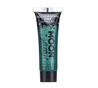 Gel holographique paillettes pour le visage et le corps par Moon Glitter - 12ml - Vert - Pailleté pour visage.