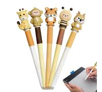 Gel Ink Pen Set - 5 Piece Cute Smudge Proof Writing Pens | Smooth Flow Fine Point Stationery Pens Comfortable Grip Colorful for Home, School, Classroom, Planner, Diary or Scrapbook