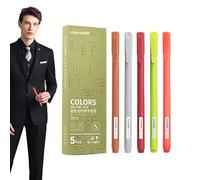 Gel Ink Writing Pens - 5 Color Smooth Markers, Quick Drying Tips, Vibrant Flowing Set With Comfortable Grip Design | Fun Stationery Kit For Kids Students Artists Diary Office School Note Taking Use