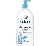 Biolane Gel lavant corps et cheveux 2 en 1 Bébé Peaux sensibles 350 ml / 750 ml