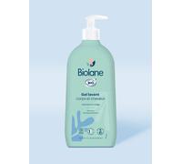 BIOLANE - Gel douche corps et cheveux 2 en 1 Certifié BIO - Gel lavant - 500ml - 97% Origine Naturelle - Doux - Peaux Sensibles - Cheveux Fins - Bébé - Fabriqué en France