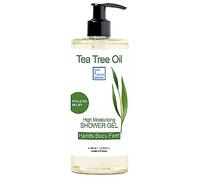 Gel d'Arbre à Thé Polyvalent : Gel Douche, Savon pour le Bain, Shampoing, Nettoyant Visage : Combat les Odeurs Corporelles. Purifie, Désintoxique et Nettoie en Profondeur la Peau - 500 ml
