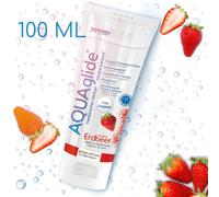 Gel lubrifiant vaginal anal à fraise comestible intime à base d'eau