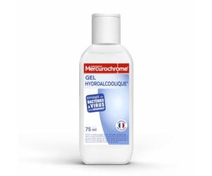 Gel mains désinfectant Mercurochrome - 75mL | Marque N°1 des Premiers Soins, AntiBactérien, Désinfectant, Sans rinçage, Ne Colle pas, Séchage Rapide, Fabriqué en France