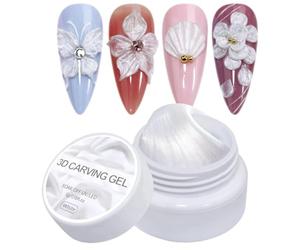 Gel Modelant 3D Pour Ongles Extension Perle Douce Sculptée | Gel Sculptant Ongles Effet 3D 5 g pour les Femmes et Filles Salon Été Maison Mariage Débutantes