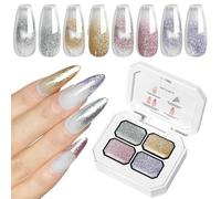 Gel Nagellack Farbpalette, 4 Farben Nagellack Zum Bemalen, Langanhaltende Nagelkosmetik mit Maniküre Farbverlauf Lack für gesellige Treffen Reisen und Hochzeiten