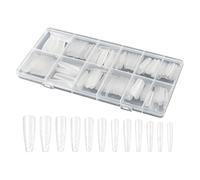 Gel Nail - Forms For Acrylic Nails - 240 Piece Clear Press-On Art Mold, Nail Molds Extension Tips Reusable For Builder Fake Women Finger Toes Home Professional Beauty Personal Care