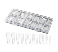 Gel Nail - Forms For Acrylic Nails - 240 Piece Clear Press-On Art Mold, Nail Molds Extension Tips Reusable For Builder Fake Women Finger Toes Home Professional Beauty Personal Care