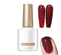 Gel Nail Glitter | 10 ml Accessoires Manucure Réfléchissants - Vernis UV Couleur Holographique - Pour Rendez-Vous Soirée Noël Fêtes Nouvel An Femmes Filles Débutantes