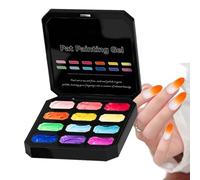 Gel Nail Paint Set, Palette Kit, 2.5g x 12 Pieces Blending Color System with Smooth Application, Long Lasting Gel Formula Pack, Creative Manicure with Elegant Design, Salon Tool for Home Use