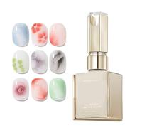 Gel Nail Polish Blooming, 15ml UV Blossom Stamping Gel, Safe Clear Blooming Top Coat, watercolor-like effects, Finger Design for Wife, Sister, Friend, Daughter, Girlfriend, 9.55x3.51cm