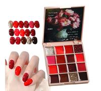 Gel Nail Polish Palette - 16 Colors Nail Cream Gel Polish Palette | Manicure Palettê Tiny Solid Naîl Gêl Polîsh Glue for Women Girls Home Salon | Naîl Polîsh Solid Glue Eyeshadow Palettes